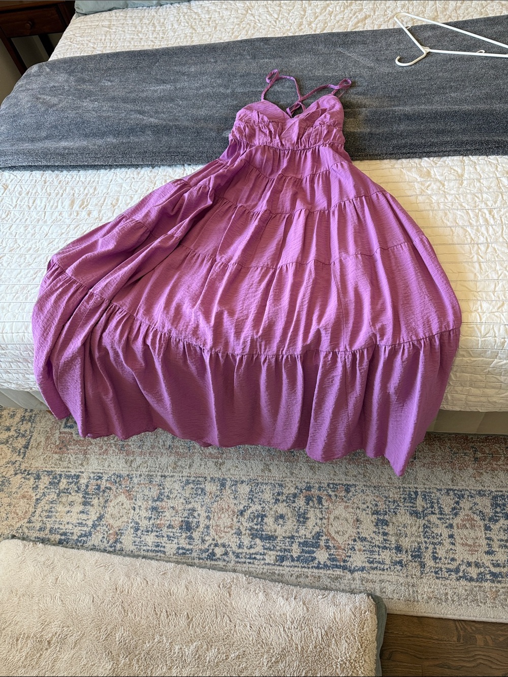 Abercrombie & Fitch Lavender-Purple Tiered Maxi Sundress